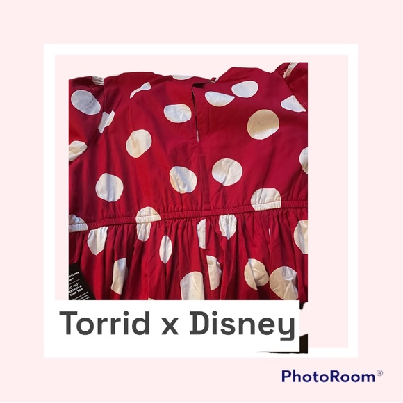 BNWT Torrid x Disney Minnie Mouse Puff Dress - Picture 5 of 7